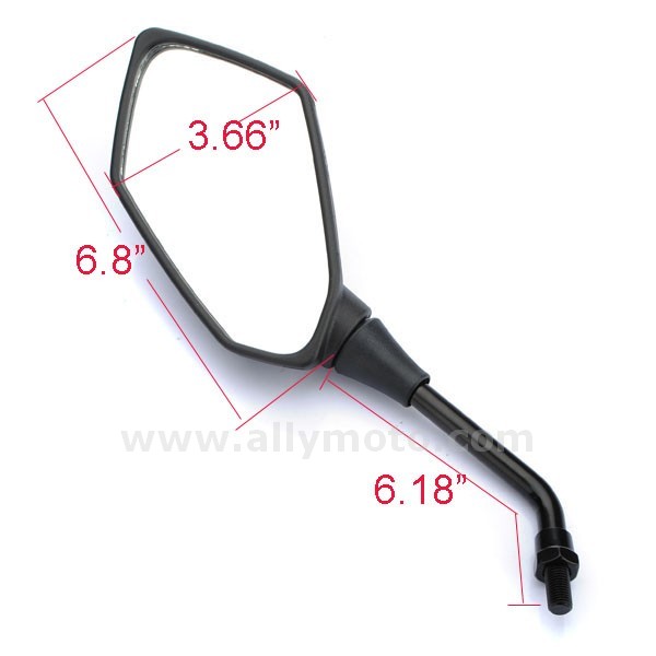88 Pair Universal Motorcycle Scooter Mirrors 10Mm Rear View Honda -Kawasaki -Suzuki@4